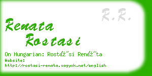 renata rostasi business card